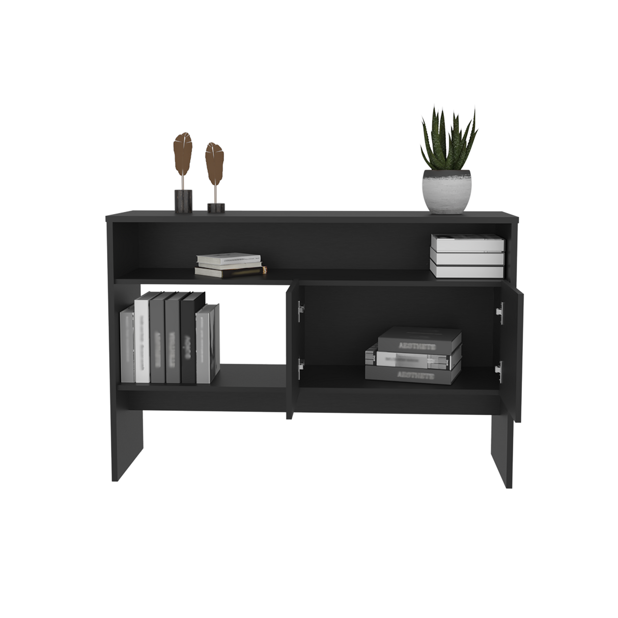 Arrimo Bellagio Wengue 120x80.7cm Con Cuatro Compartimientos - Bifes y Arrimos | Bylmo