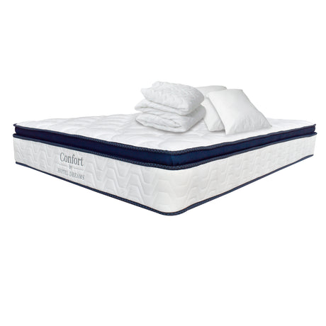 Combo Colchón Confort Queen 160 X 190 Cm Medio Firme Ortopedico Con Almohada y Protector - Colchones | Bylmo