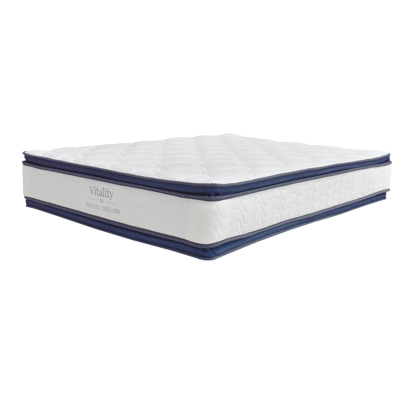 Combo Colchón Vitality Sencillo 100 X 190 Cm Medio Firme Ortopedico Con Almohada Y Protector