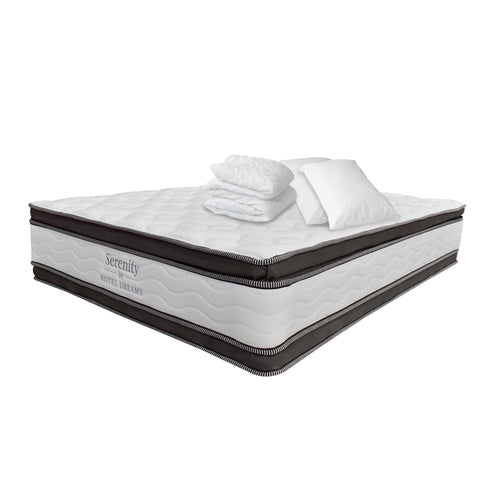 Combo Colchón Serenity Doble 140 X 190 Cm Medio Firme Ortopedico Con Almohada Y Protector