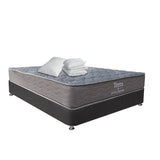 Combo Colchón y Base Cama Terra Gris Claro y Gris Grafito Sencillo 100 X 190 Cm Medio Firme Ortopedico - Colchones | Bylmo