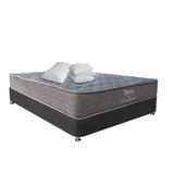 Combo Colchón y Base Cama Terra Gris Claro y Gris Grafito Semidoble 120 X 190 Cm Medio Firme Ortopedico - Colchones | Bylmo