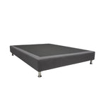 Combo Colchón Y Base Cama Confort Blanco Y Azul Oscuro Queen 160 X 190 Cm Medio Firme Ortopedico