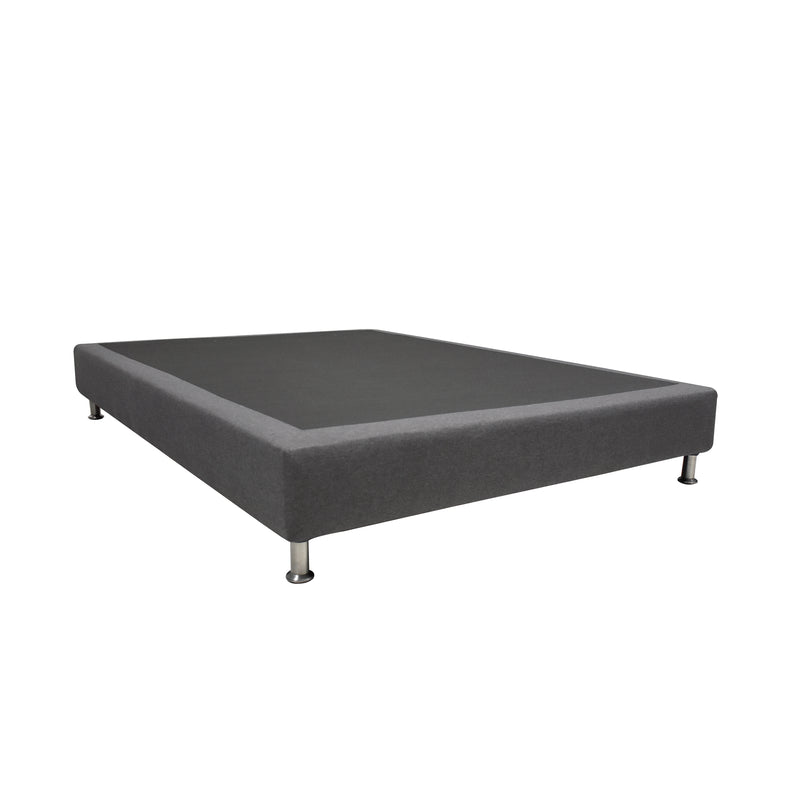 Combo Colchón Y Base Cama Vitality Blanco Y Azul Oscuro Semidoble 120 X 190 Cm Medio Firme Ortopedico