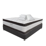 Combo Colchón y Base Cama Serenity Blanco y Gris Grafito Semidoble 120 X 190 Cm Medio Firme Ortopedico - Colchones | Bylmo