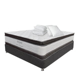 Combo Colchón y Base Cama Serenity Blanco y Gris Grafito Queen 160 X 190 Cm Medio Firme Ortopedico - Colchones | Bylmo