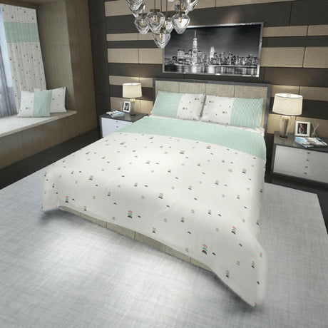 Juego de Sabanas Basic Sábana Ajustable Verde Moderno 4 Piezas 180 Hilos - SABANAS | Bylmo