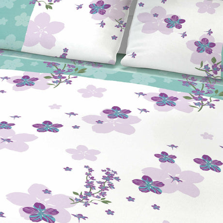 Juego de Sabanas Basic Blanco y Azul Suavidad y Durabilidad - SABANAS | Bylmo