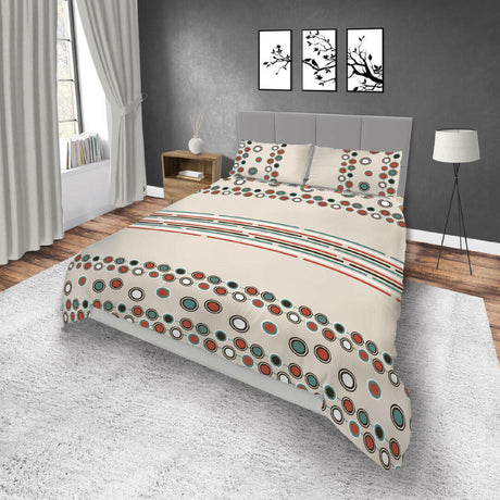 Juego de Sabanas Basic Beige y Verde Moderno 4 Piezas - SABANAS | Bylmo