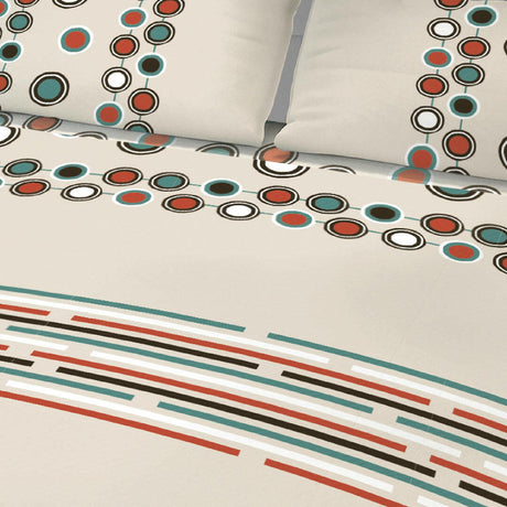 Juego de Sabanas Basic Beige y Verde Moderno 4 Piezas - SABANAS | Bylmo