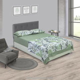 Juego de Sabanas Bruselas Floral Gris Microfibra 4 Piezas - SABANAS | Bylmo