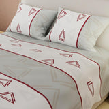 Juego de Sabanas Basic Gris y Blanco Moderno 180 hilos para cama doble - Sabanas | Bylmo