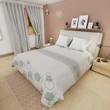 Juego de Sabanas Basic Doble 140x190 Blanco y Gris Moderno 180 hilos - Sabanas | Bylmo