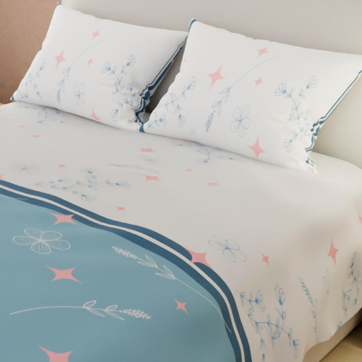 Juego de Sabanas Basic Estrellas Doble 140x190cm Suaves y Modernas - Sabanas | Bylmo