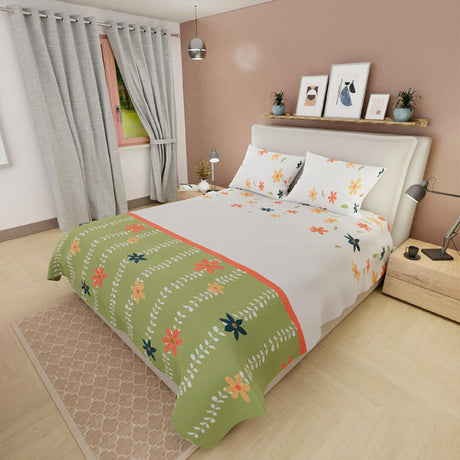 Juego de Sabanas Basic Verde Moderno 4 Piezas 120 x 190 cm - Sabanas | Bylmo