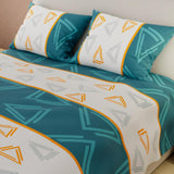 Juego de Sabanas Basic 4 Piezas AzulBlanco Moderno 180 Hilos - Sabanas | Bylmo