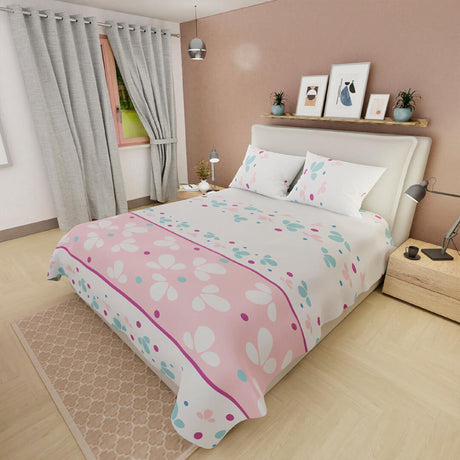 Juego de Sabanas Basic Floral Blanco 2 Medidas Suavidad y Durabilidad - Sabanas | Bylmo