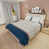 Juego de Sabanas Basic Blanco y Azul 180 hilos - Sabanas | Bylmo