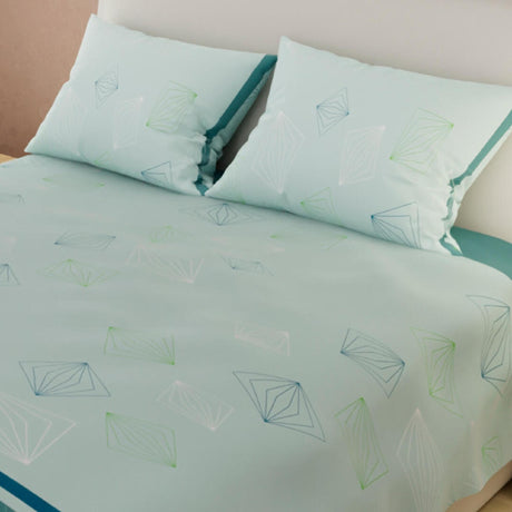 Juego de Sabanas Basic 4 Piezas Blanco y Verde Militar Suavidad Extrema - Sabanas | Bylmo