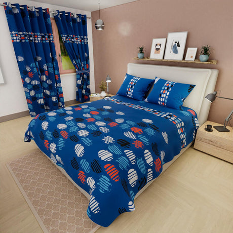 Juego de Sabanas Basic Moderno Azul Oscuro Queen 160x190cm. 4 piezas. - Sabanas | Bylmo