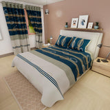 Juego de Sabanas Basic Azul Camel Suave y Moderno Queen 160x190 cm - Sabanas | Bylmo