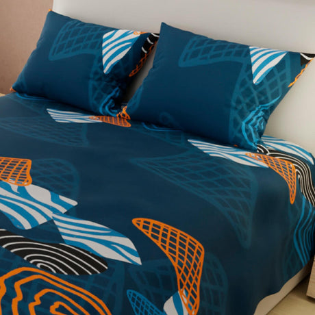 Juego de Sabanas Basic Azul Oscuro 4 Piezas Microfibra Suavizada - Sabanas | Bylmo