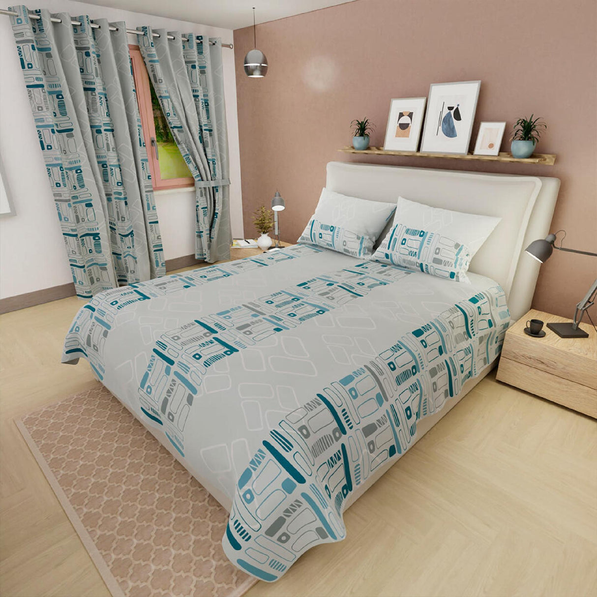 Juego de Sabanas Basic Gris Moderno 4 piezas 100x190cm - Sabanas | Bylmo