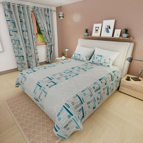 Juego de Sabanas Basic Gris Moderno 4 piezas 100x190cm - Sabanas | Bylmo