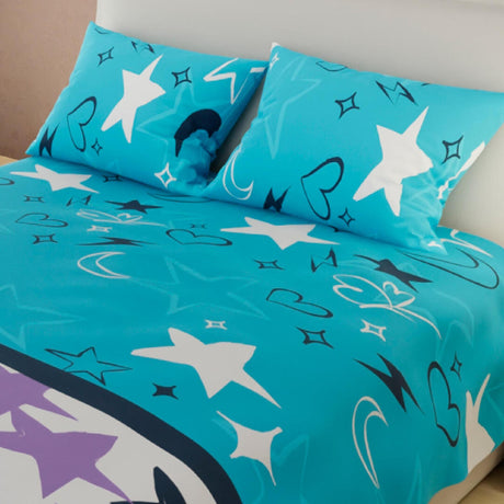 Juego de Sabanas Basic Azul Moderno 4 piezas Sábana Ajustable 100x190 cm - Sabanas | Bylmo