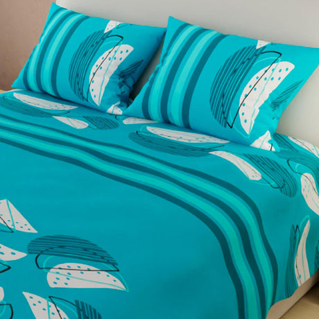 Juego de Sabanas Basic Azul Suavidad y Durabilidad Doble 140x190cm - Sabanas | Bylmo