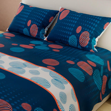 Juego de Sabanas Basic Azul Oscuro 4 Piezas Microfibra Suavizada Moderno - Sabanas | Bylmo