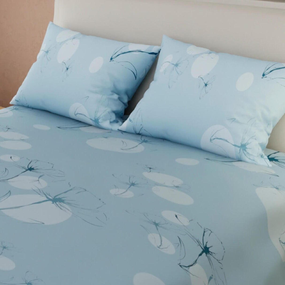 Juego de Sabanas Basic Azul Claro Suavidad y Durabilidad 160x190cm - Sabanas | Bylmo