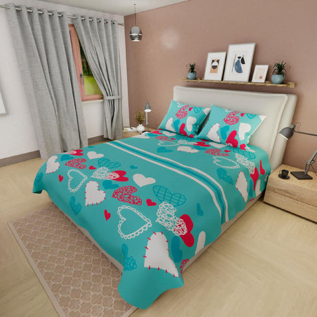 Juego de Sabanas Basic Celeste Moderno 4 Piezas 160x190 cm 180 Hilos - Sabanas | Bylmo