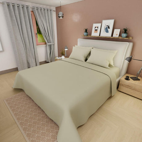 Juego de Sabanas Basic Blanco Hueso Moderno 4 Piezas 140x190cm - Sabanas | Bylmo