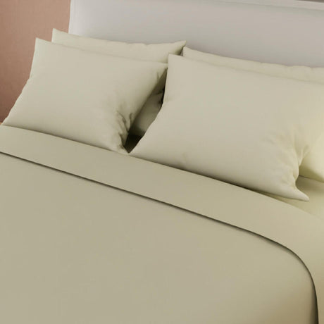 Juego de Sabanas Basic Blanco Hueso Moderno 4 Piezas 140x190cm - Sabanas | Bylmo