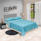 Juego de Sabanas Barcelona Azul Claro Moderno 4 Piezas 200x200cm - Sabanas | Bylmo