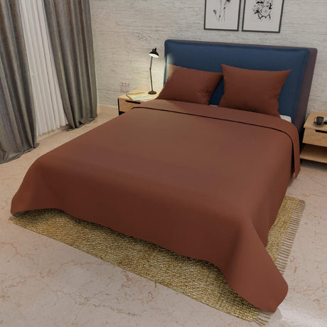 Juego de Sabanas Basic Terracota 4 Piezas Doble 140x190 cm - Sabanas | Bylmo