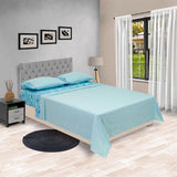 Juego de Sabanas Barcelona Moderno Arte Azul Microfibra Suavizada. - Sabanas | Bylmo