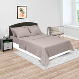 Juego de Sabanas Basic Taupe 4 Piezas 160x190 cm Moderno - Sabanas | Bylmo