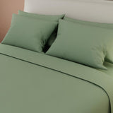 Juego de Sabanas Basic Verde Claro Queen 160X190 cm 4 Piezas - Sabanas | Bylmo