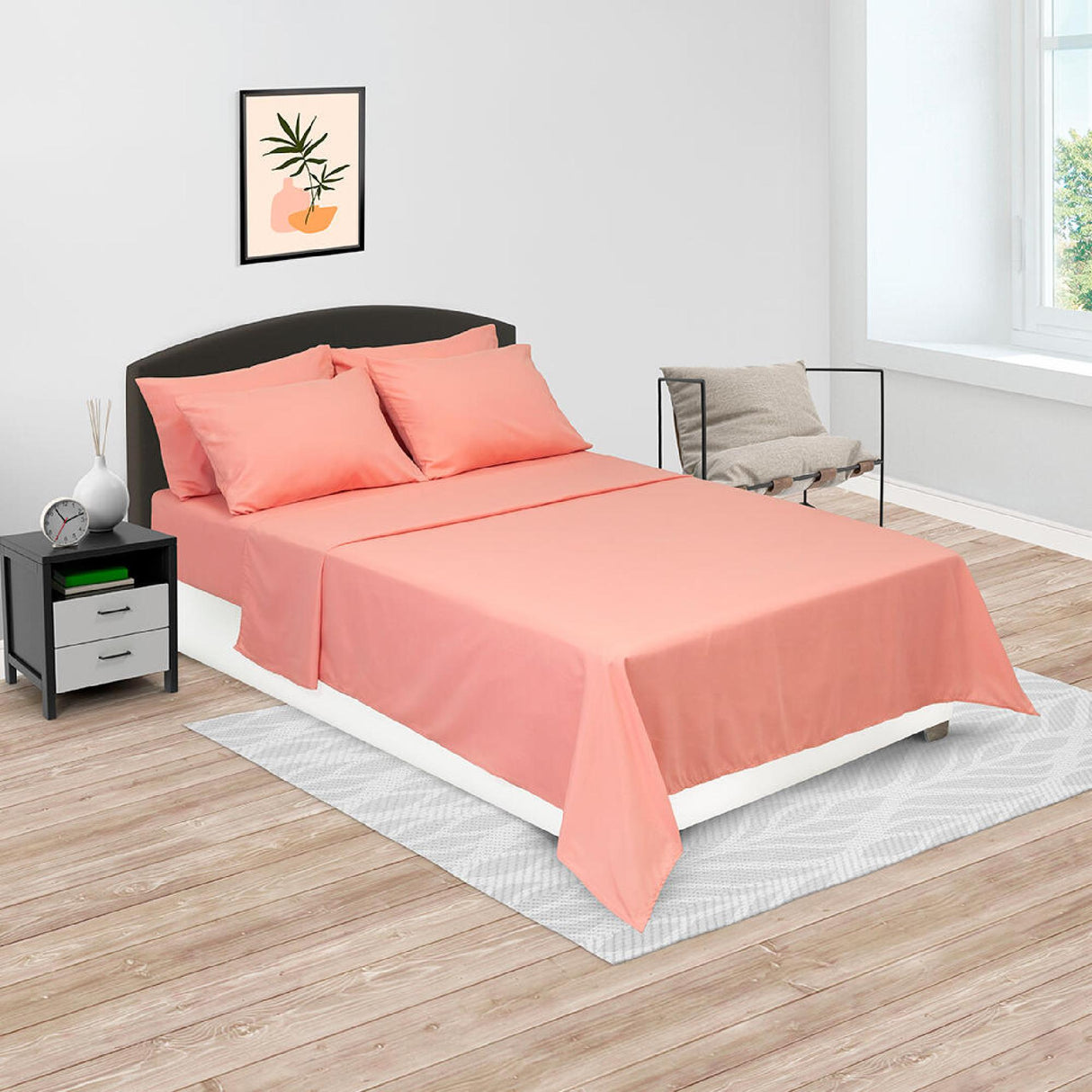 Juego de Sabanas Basic 4 piezas Palo de Rosa Suave - Sabanas | Bylmo