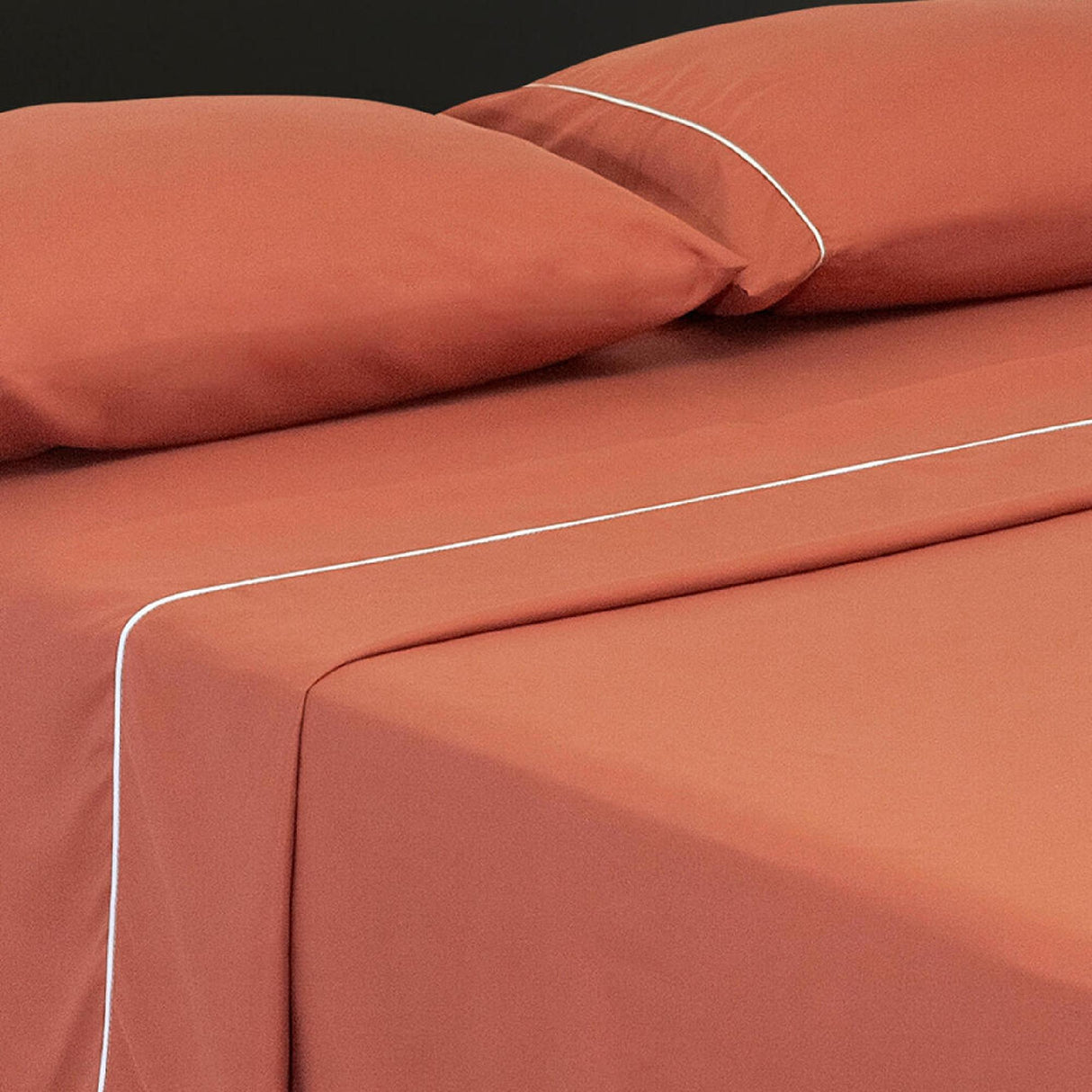 Juego de Sabanas Basic Terracota Doble 140x190cm 10 Tonos - Sabanas | Bylmo