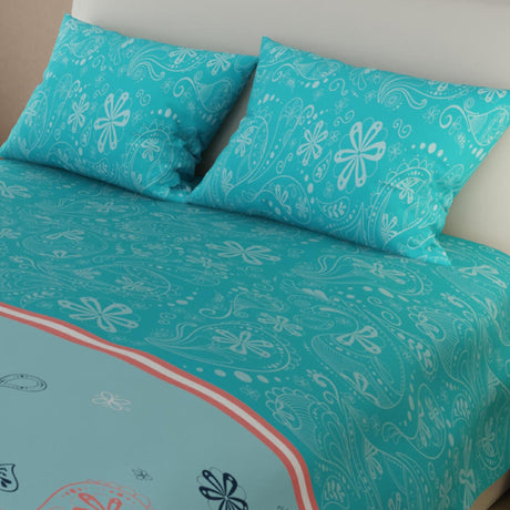 Juego de Sabanas Basic Azul Claro Moderno 4 piezas Microfibra Suavizada - Sabanas | Bylmo