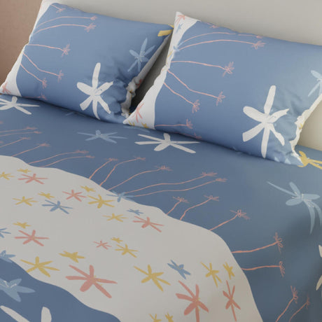 Juego de Sabanas Basic Flores Lila 4 piezas Suavidad Microfibra - Sabanas | Bylmo