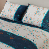 Juego de Sabanas Basic Blanco y Azul 4 Piezas Suavidad y Durabilidad - Sabanas | Bylmo