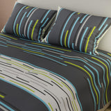 Juego de Sabanas Basic Gris Oscuro y Blanco Moderno Queen 160x190 cm - Sabanas | Bylmo