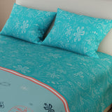 Juego de Sabanas Basic Mandala Azul Suave 4 Piezas - Sabanas | Bylmo