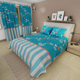 Juego de Sabanas Basic Azul Moderno Queen 160x190cm 4 Piezas - Sabanas | Bylmo