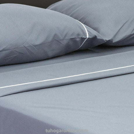 Juego de Sabanas Basic Suavidad Gris 4 Piezas 100x190cm - Sabanas | Bylmo