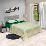 Juego de Sabanas Barcelona Cosmopolita 4 piezas Verde Oscuro Microfibra suavizada - Sabanas | Bylmo